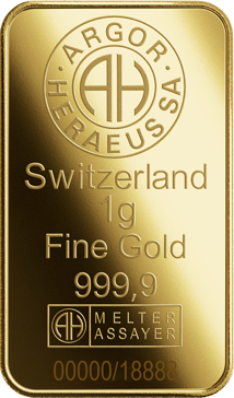 1g Goldbarren Argor Heraeus Jahr der Ziege 2027 (Auflage: 18.888)