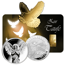 Taufgeschenk-Set „Gesegneter Start“  Gold & Silber zur Taufe