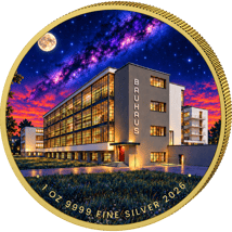 1 Unze Silber Sachsen-Anhalt bei Nacht - Bauhausgebäude Dessau 2026 (Auflage: 100)