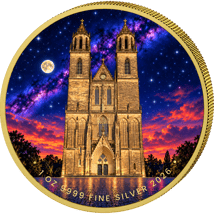 1 Unze Silber Sachsen-Anhalt bei Nacht - Magdeburger Dom 2026 (Auflage: 100)