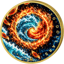 1 Unze Silber Phönix Feuer und Wasser 2026 (Auflage: 100 | vergoldet)