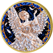 1 oz Silver Crystal Guardian Angel 2026 (Mintage: 100 | Gilded)