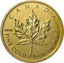 1/2 Unze Gold Maple Leaf 2012