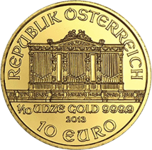 1/10 Unze Gold Philharmoniker 2012