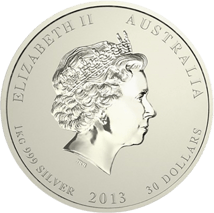 1 kg Silber Lunar II Schlange 2013