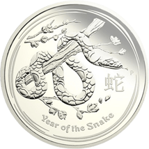 1 kg Silber Lunar II Schlange 2013