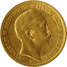 20 Mark Preußen Wilhelm II Goldmünze