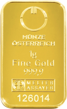 1g Münze Österreich Kinebar Goldbarren