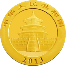 1/4 Unze Gold China Panda 2013