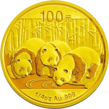 1/4 Unze Gold China Panda 2013