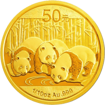 1/10 Unze Gold China Panda 2013