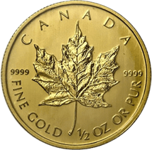 1/2 Unze Gold Maple Leaf  2013