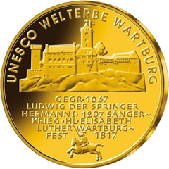 100 euro 2011, Wartburg, picture side