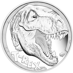 T. rex, Abbildung der Münze