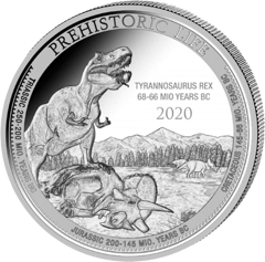 T. rex, Abbildung der Münze