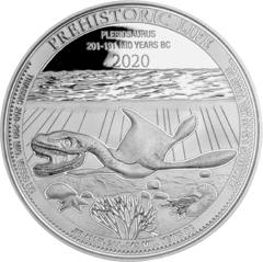 Plesio­saurus, Abbildung der Münze
