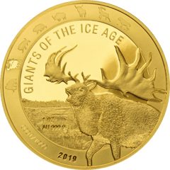Giant deer, image of the coin