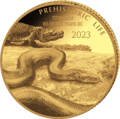 Titanoboa, imagen de la moneda