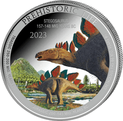 Stego­saurus, Abbildung der Münze