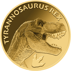 T. rex, Abbildung der Münze
