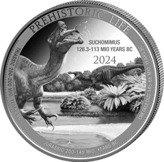 Suchomimus, imagen de la moneda