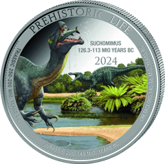 Suchomimus, imagen de la moneda