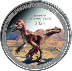 Utahraptor, Abbildung der Münze