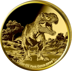T. rex, Abbildung der Münze