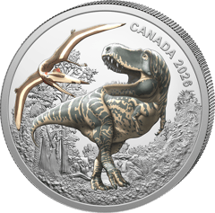 T. rex, imagen de la moneda