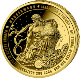 1/200 Unze Gold Sternzeichen Wassermann 2026 (Auflage: 5.000 | Polierte Platte)