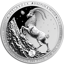 1 Unze Silber Sternzeichen Steinbock 2026 (Auflage: 5.000 | Diamant | Polierte Platte)