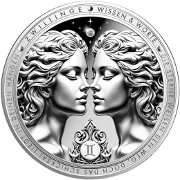 1 Unze Silber Sternzeichen Zwilling 2026 (Auflage: 5.000 | Diamant | Polierte Platte)