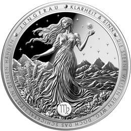 1 Unze Silber Sternzeichen Jungfrau 2026 (Auflage: 5.000 | Diamant | Polierte Platte)