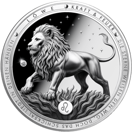 1 Unze Silber Sternzeichen Löwe 2026 (Auflage: 5.000 | Diamant | Polierte Platte)