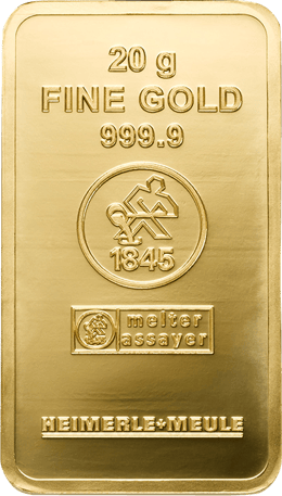 20g Goldbarren Heimerle und Meule