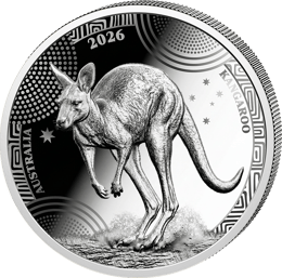 1 Unze Silber Australien Wildlife Serie Känguru 2026 (Auflage: 1000 | Polierte Platte)