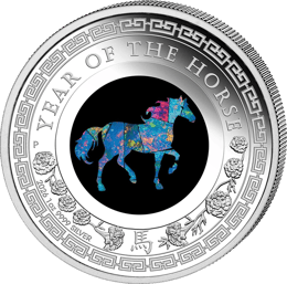 1 Unze Silber Lunar III Pferd 2026 (Auflage: 6.000 | Opal | Polierte Platte)