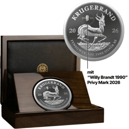 5 Unze Silber Krügerrand Willy Brandt Privy Mark 2026 PP (Auflage: 250 | Polierte Platte)