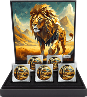 Kings of the Savanna Set 2023 (Mintage: 50 | colorized | partially gilded)