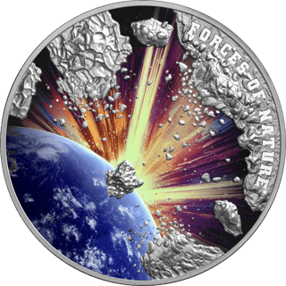 Forces of Nature 2023, reverse: a shattering boulder above Earth