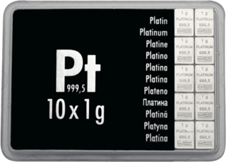 Tafelbarren aus Platin, 10 g