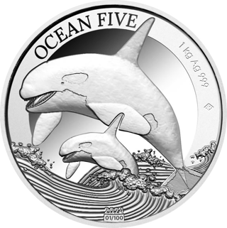 Orca, Abbildung der Münze
