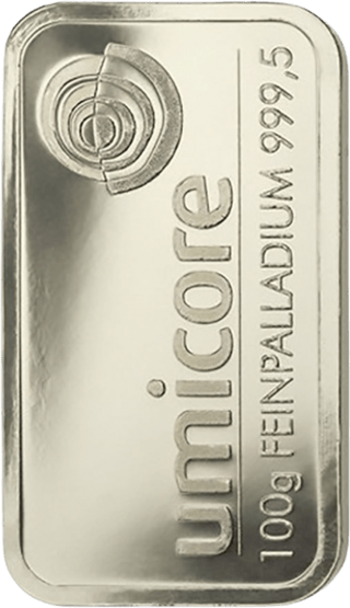 lingote de paladio, 100 g