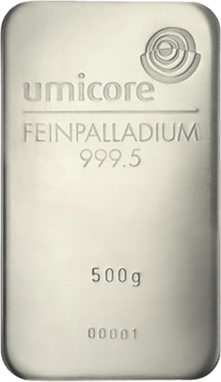 lingote de paladio, 500 g
