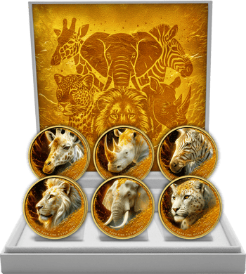 Golden African Animals Set 2025 (Auflage: 50 | teilvergoldet)