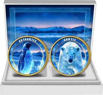 Polartiere Silber Set 2025 (Auflage: 50 | vergoldet)