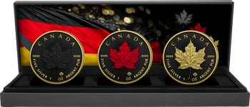 Deutschland Silber Set 2024 (Auflage: 50 | teilvergoldet | Ruthenium)