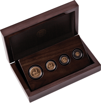 Krügerrand 4 Goldmünzen Fractional Set VE-Day Privy Mark 2025 (Auflage: 80 | Polierte Platte)