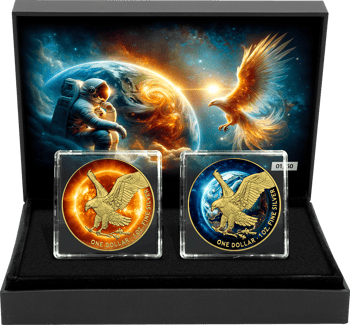 Space Eagle Silber Set 2024 (Auflage: 50 | teilvergoldet)