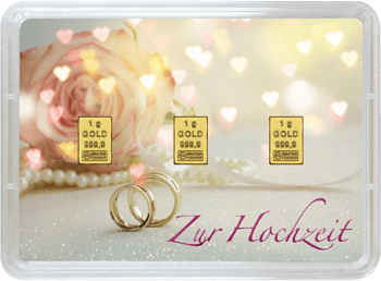 Goudbaar 3g "Bij het huwelijk" (Valcambi)